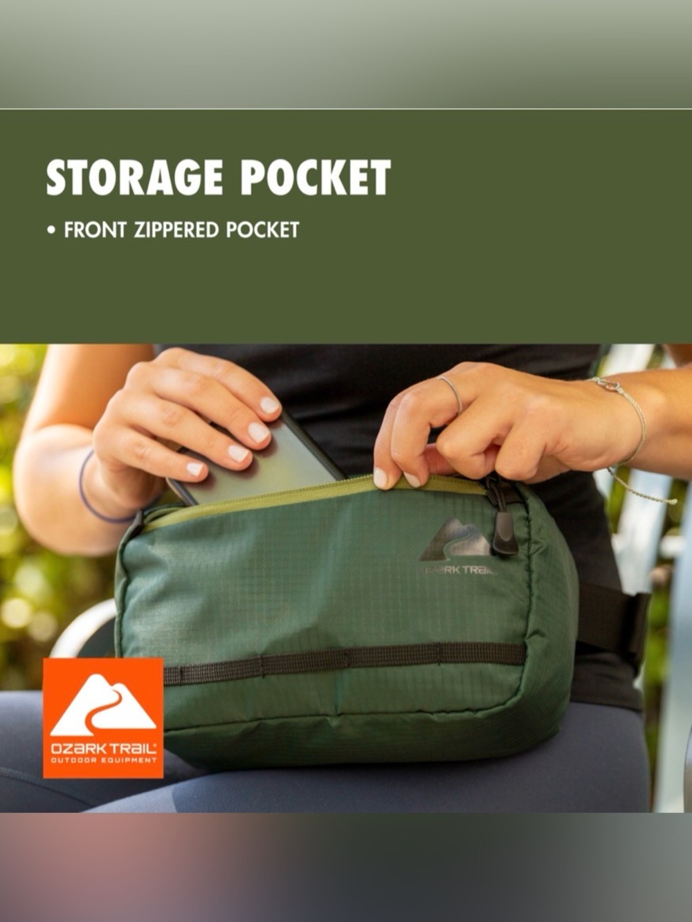 OZARK TRAIL Outdoor Equipment OLIVE GREEN WAIST PACK BAG 🌟NWT🌟 - Picture 9 of 16